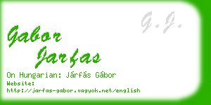 gabor jarfas business card